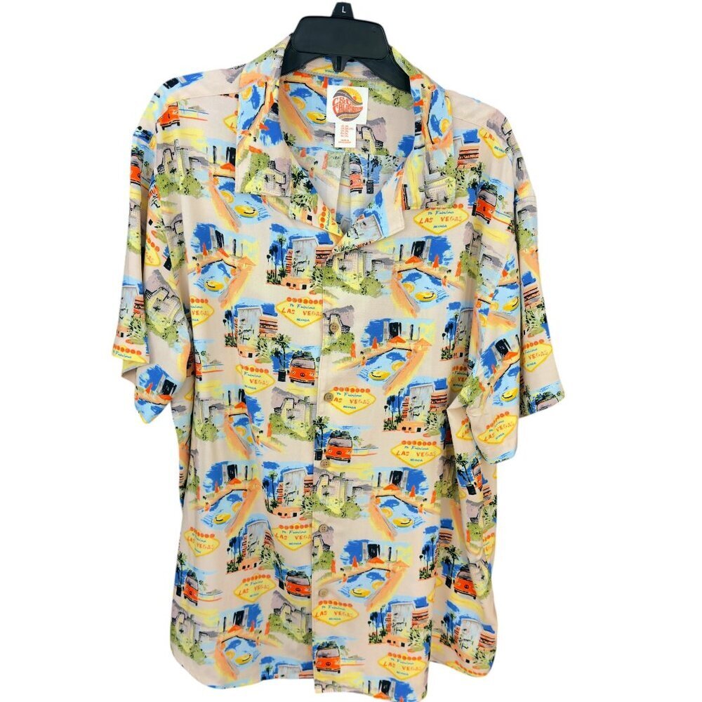 C & C California Men's Button Up Las Vegas Camp Shirt